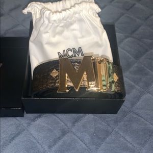 Unisex MCM Buckled Belt